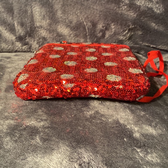 Disney Parks Original Minnie Mouse Polka Dot Sequin Tablet/iPad Bag Case Purse - Picture 2 of 7